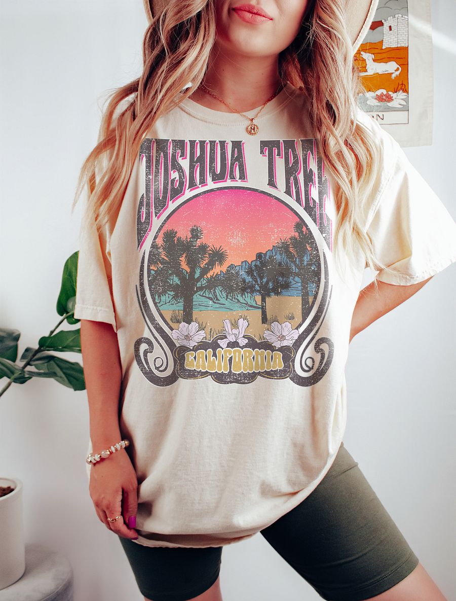 Joshua Tree National Park, California Tee | Art Nouveau-Style Western T-Shirt for Travel and Road Trips product image (10)