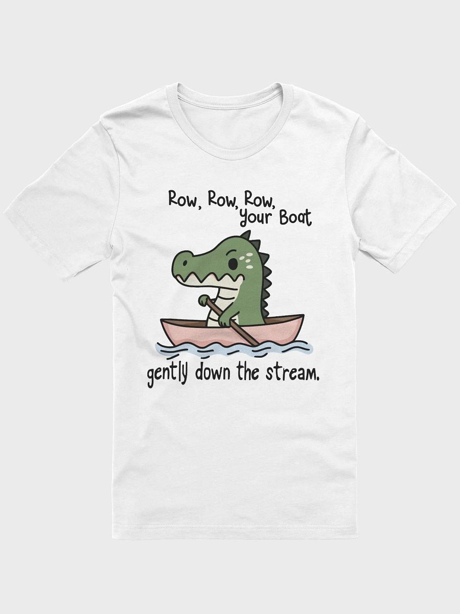 Cute Crocodile Row Row Your Boat T-Shirt, Fun Kids T-Shirt, Unique Graphic Tee, Cartoon Crocodile Shirt, Adorable Boat Design Classic Tee product image (25)