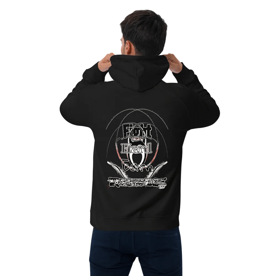 Fight Hard Earn Respect - Unisex Eco Raglan Hoodie product image (2)