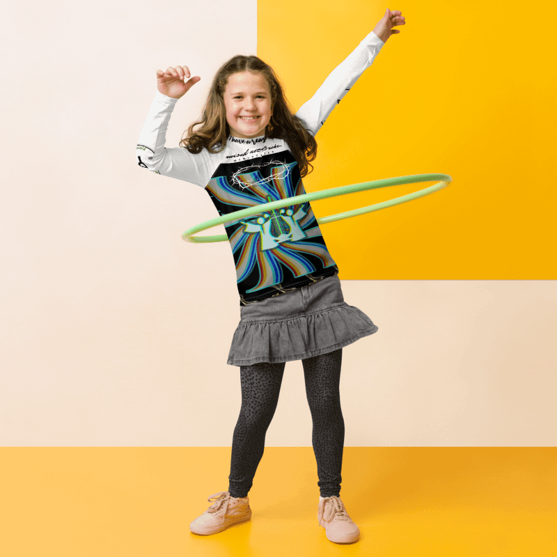 (Black in the back Fabric) Bigger Kids Rash Guard product image (8)