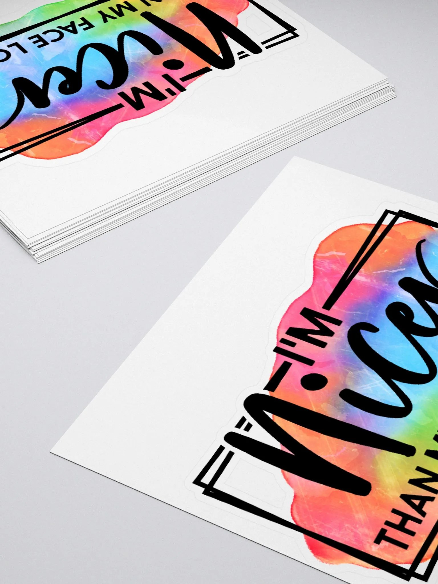 "Nicer Than My Face Looks" Kiss-Cut Sticker product image (4)