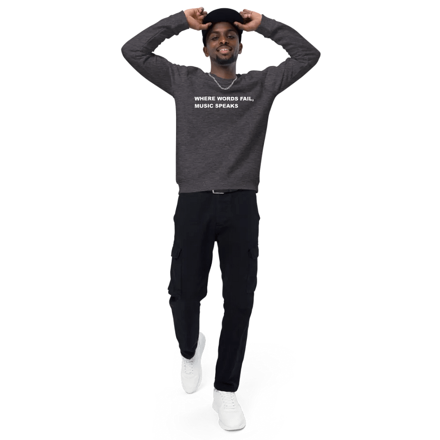 MUSIC SPEAKS TEE IN CHARCOAL product image (6)