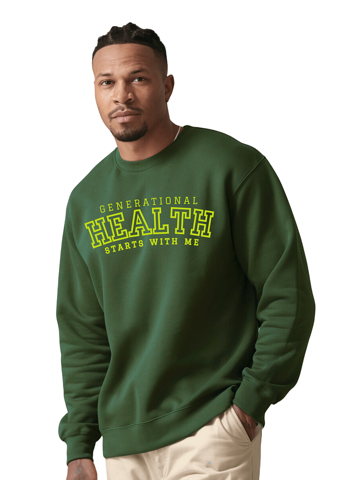 Generational Health Starts with Me - Green Unisex Organic Sweatshirt product image (2)