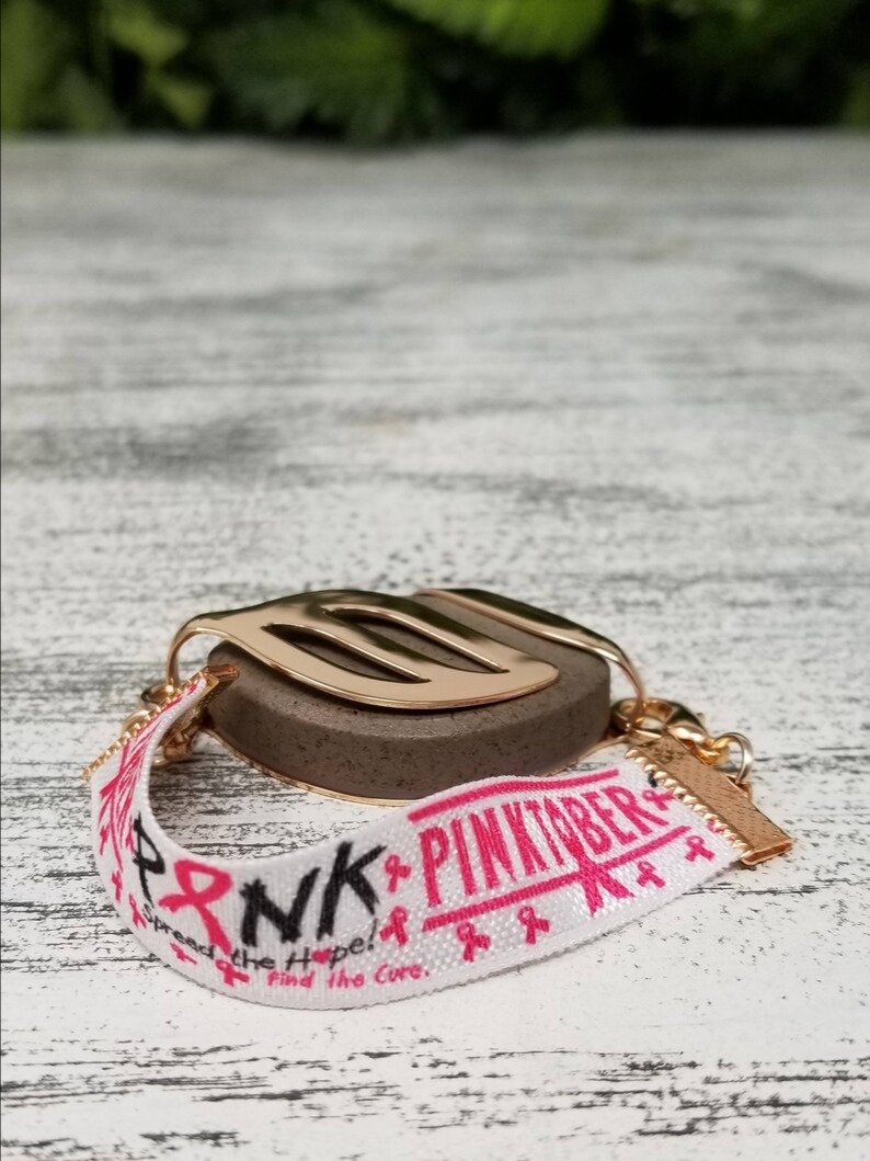 Pinktober Elastic Bracelet | Handmade Accessory for Bellabeat Leaf Urban & Ivy product image (2)