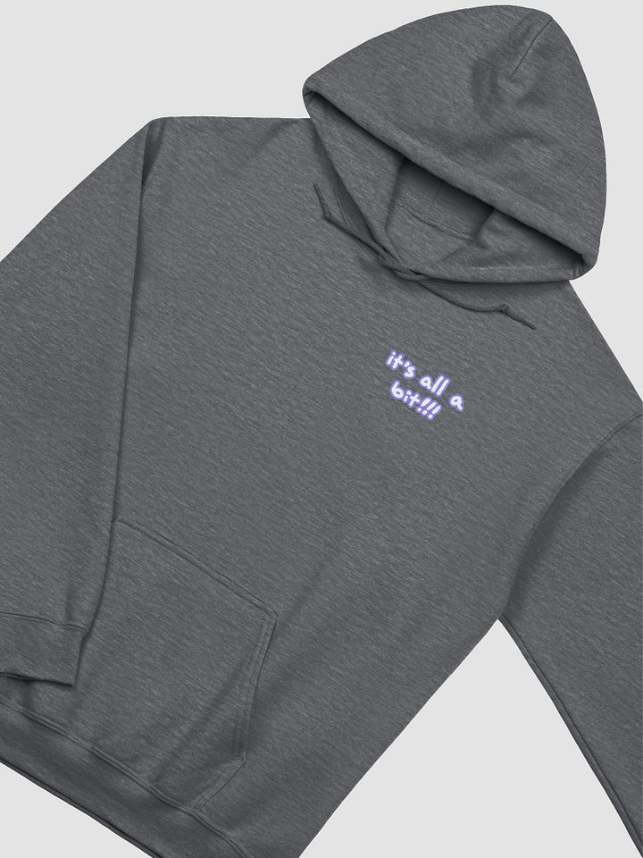 “It’s all a bit!!!” (sm. lined design, #9081ED) classic hoodie product image (25)