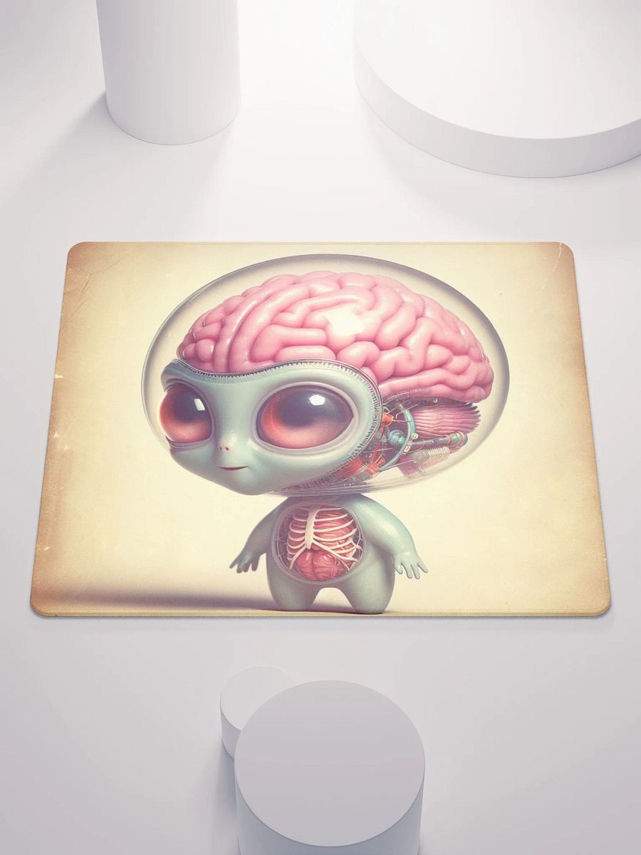 Cute Alien Robot Vintage Design Gaming Mouse Pad product image (2)
