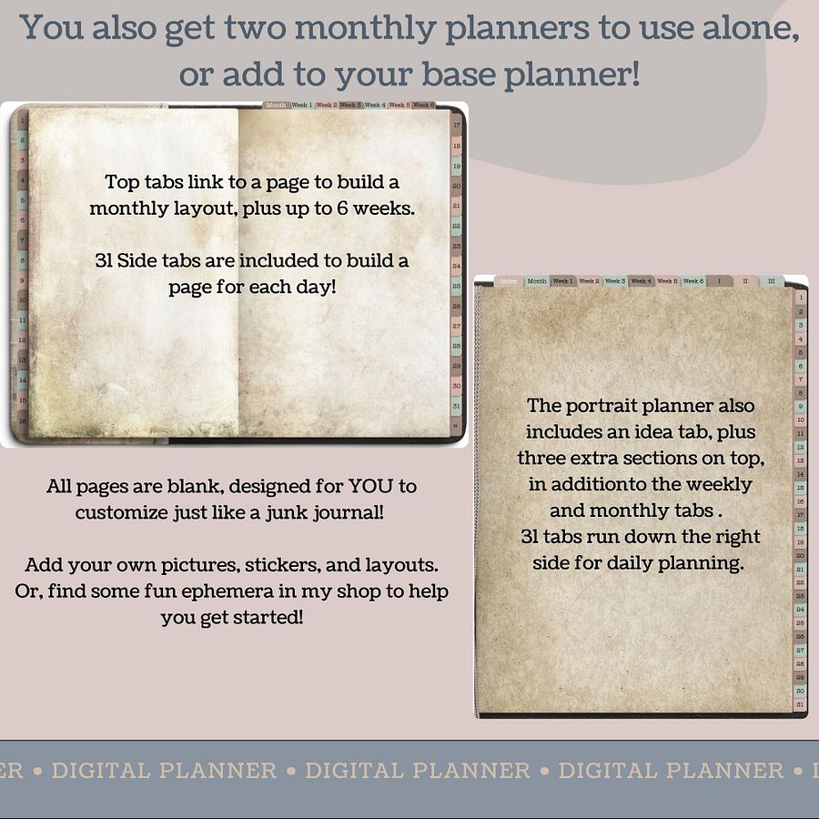 Monthly Digital Junk Journal V1 product image (3)