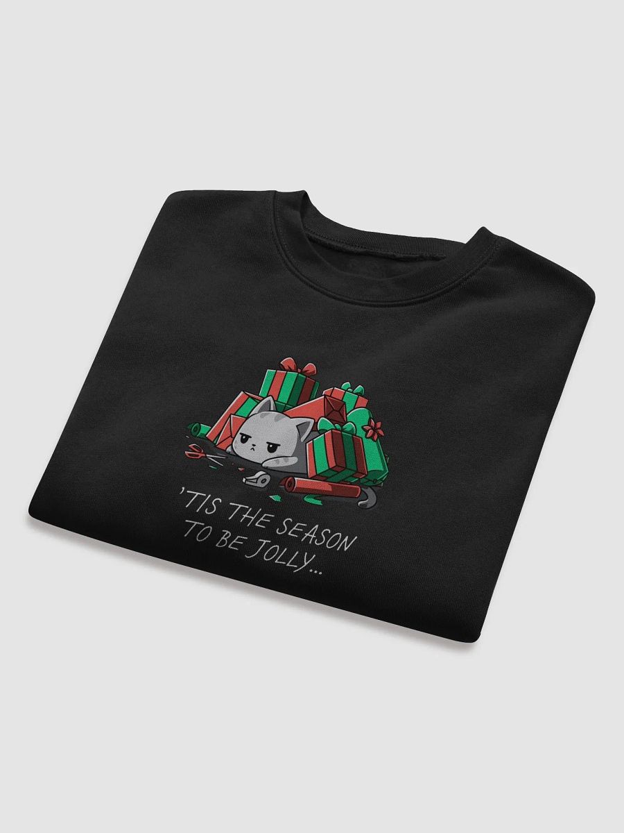 Cristmasy Bored Cat Crop Sweatshirt product image (37)