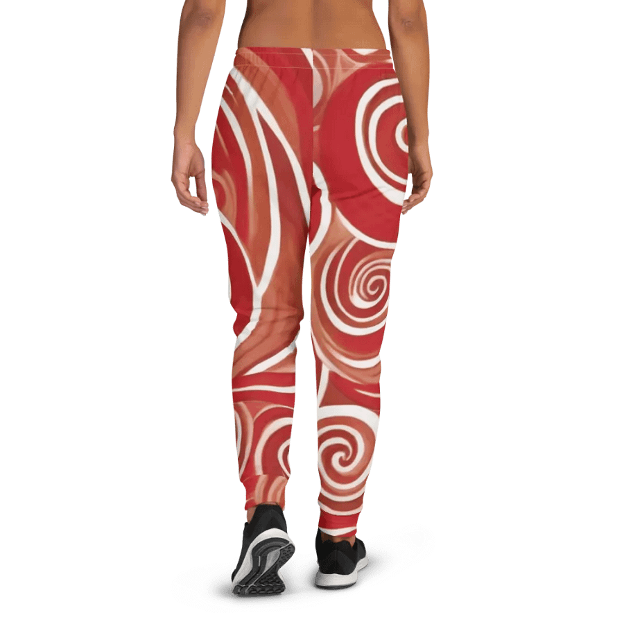 Funky Cherry Swirls Liquid Tie-Dye Women's Joggers product image (3)