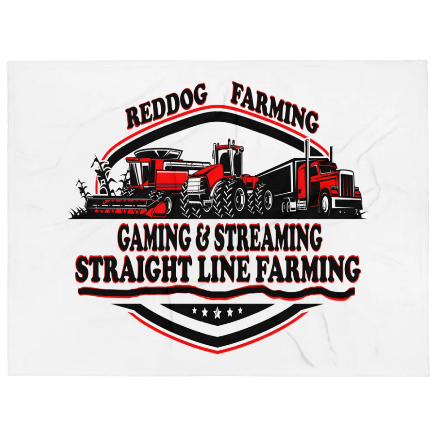 Throw Blanket 60x80 with reddog farming logo product image (1)