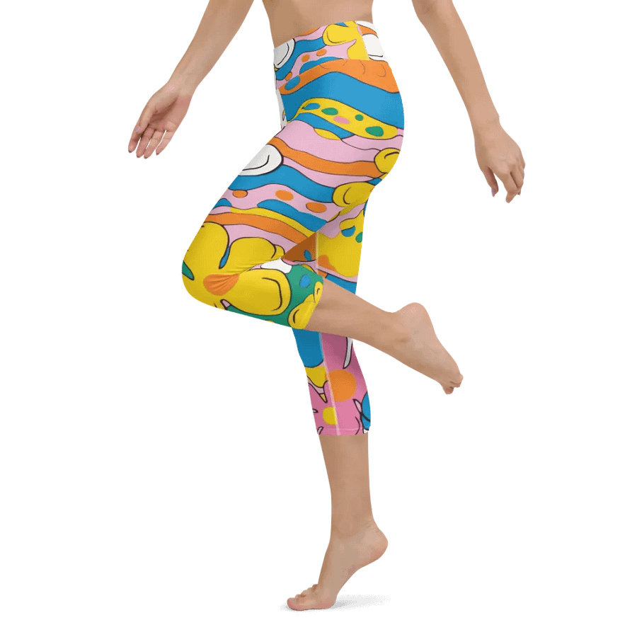 Retro Floral All-over Print Capri Leggings product image (3)