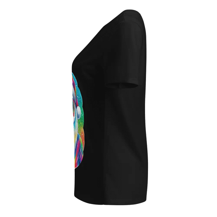 Rainbow Santa Relaxed V-Neck Tee product image (2)