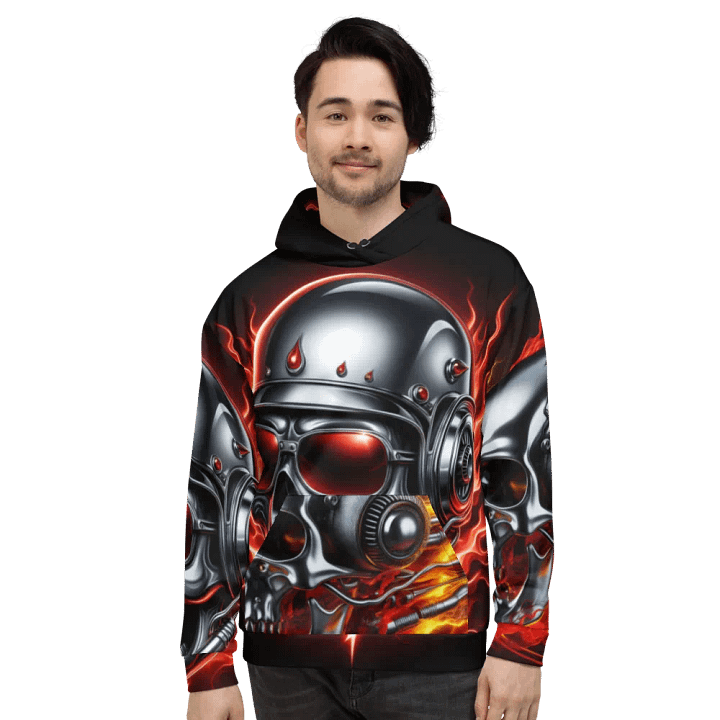 Inferno Cyborg - Unisex Skull Hoodie #52 product image (2)