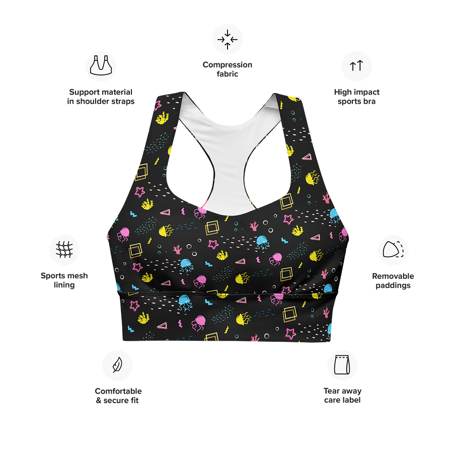 Shifty Seas dark pattern sports bra product image (7)