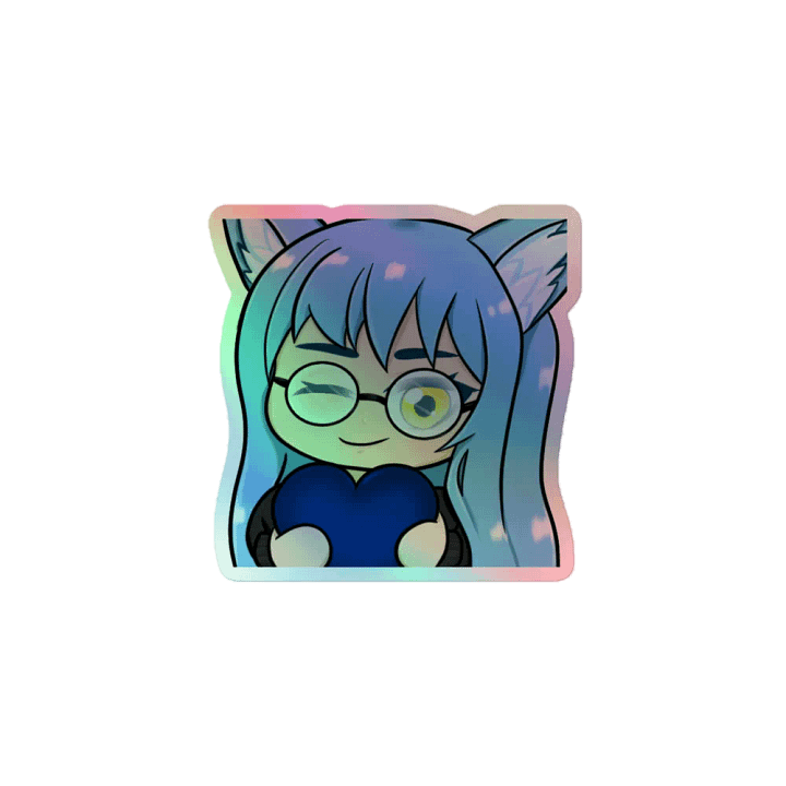 Blue232 Love Holographic Sticker product image (1)