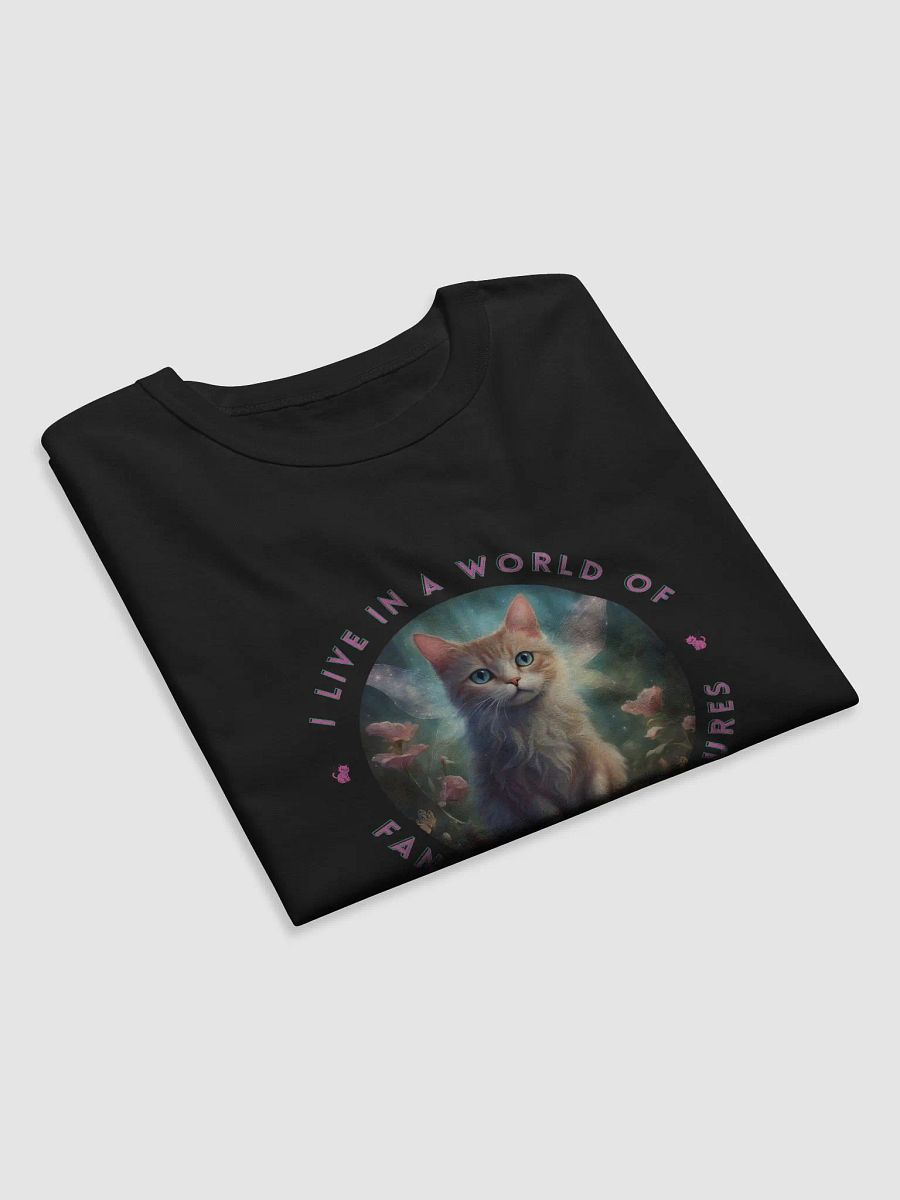 I Live in a World of Fantastical Creatures Kitten Relaxed Fit T-shirt product image (15)