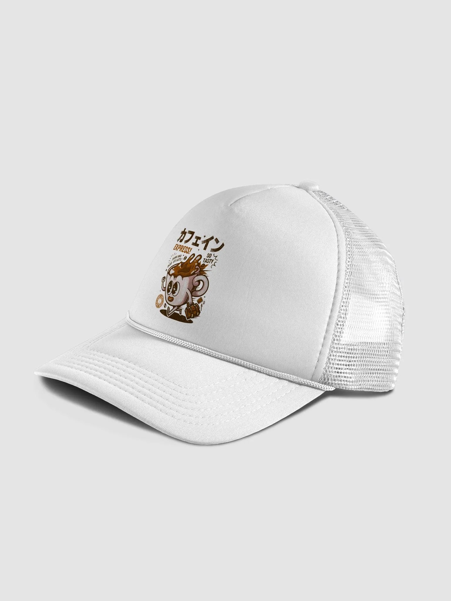 Morning Coffee Retro Cartoon Espresso Coffee Trucker Hat product image (32)