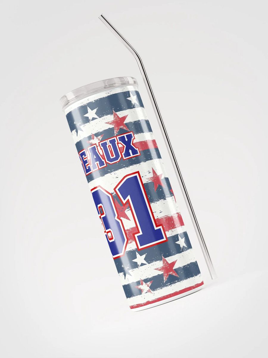 Geaux 31 - Vintage Stars & Stripes Pattern Stainless Steel 20oz Tumbler product image (3)