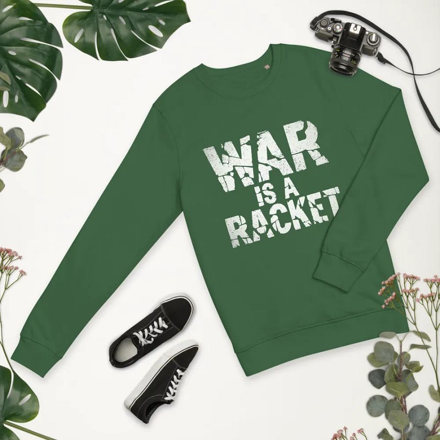 Retro Distressed War Is A Racket Print Sweatshirt product image (10)