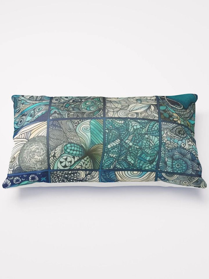 Aquatic Dreams Doodle Art Pillow - 20x12 product image (1)
