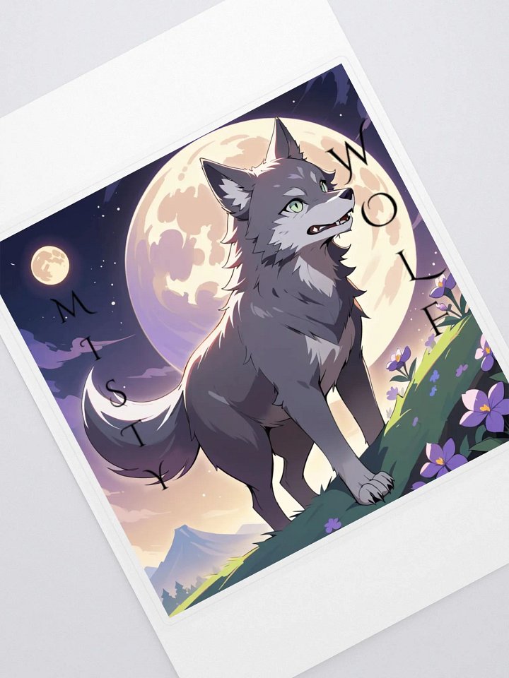 Misty Wolf Kiss Cut Sticker Sheet product image (1)