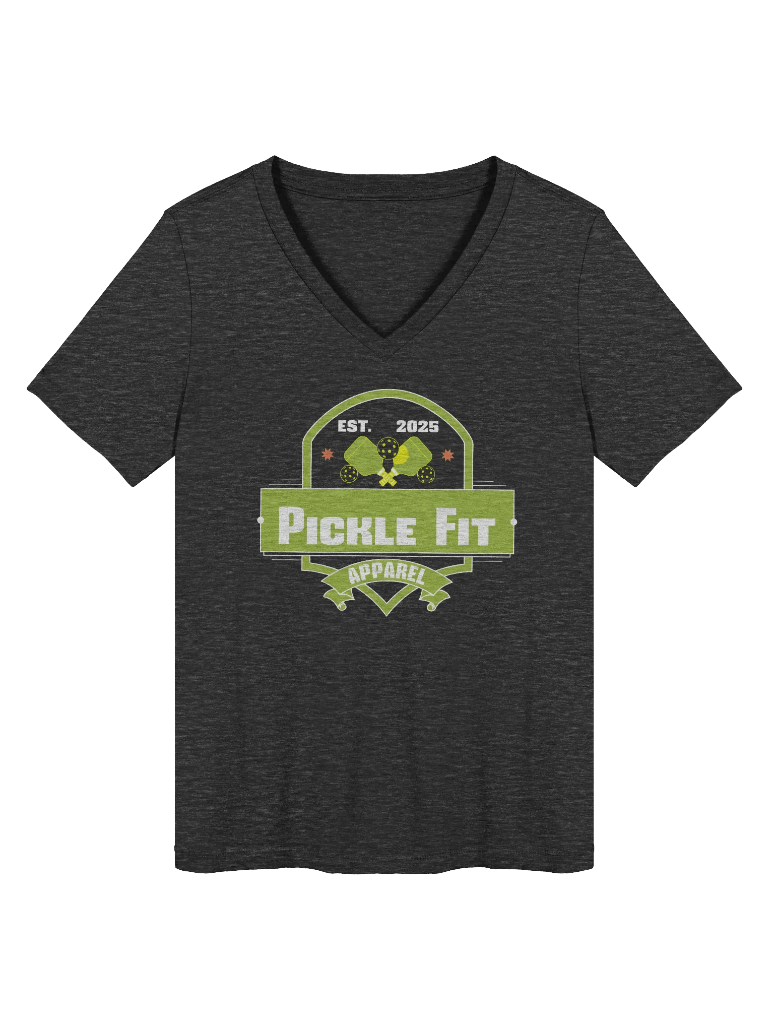 Pickle Fit Green Logo V-Neck Tee Womens product image (1)