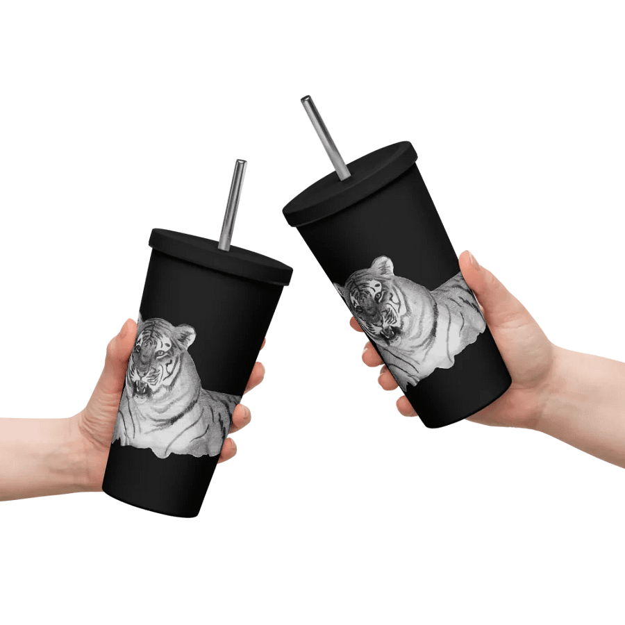 Tiger Drawing Straw Cup product image (13)