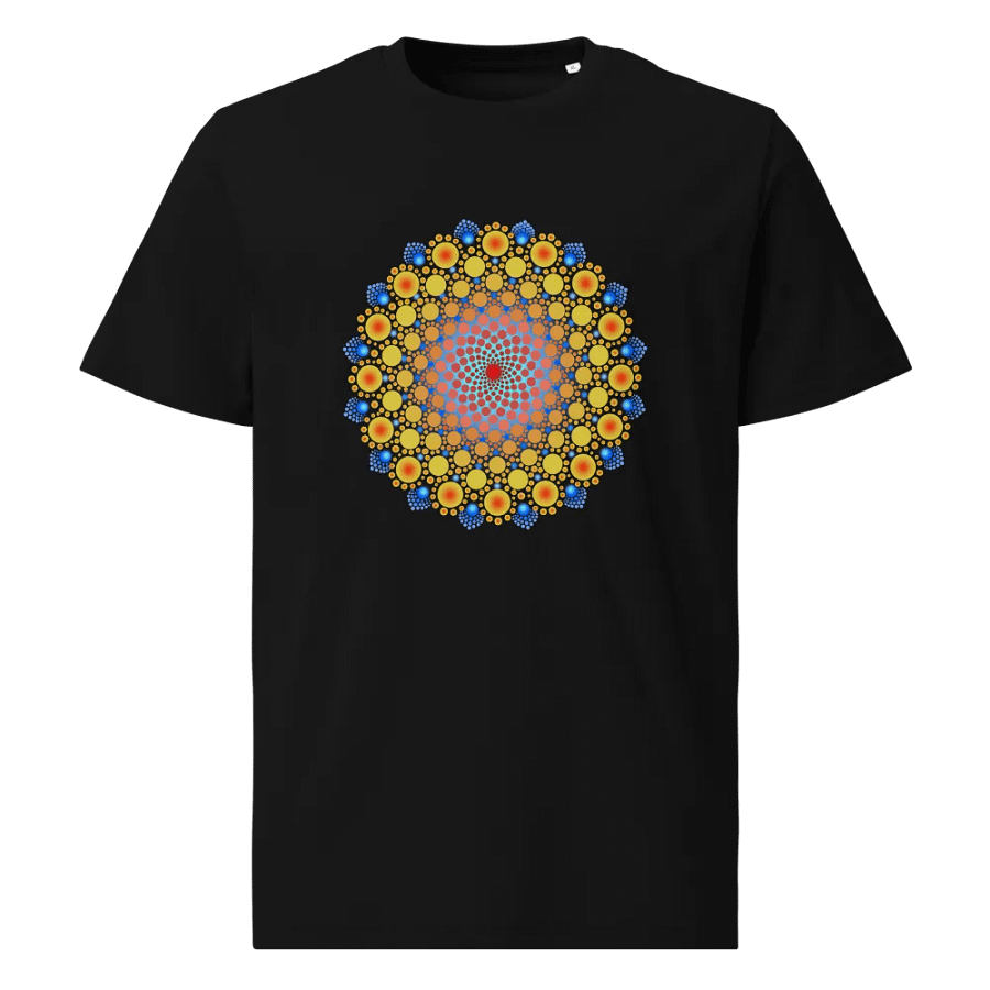 Orange Sunflower Mandala Organic T-Shirt product image (3)