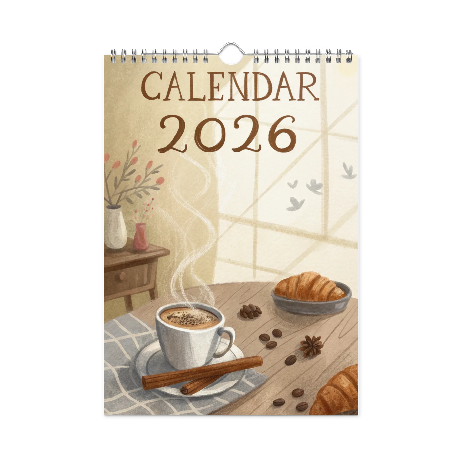 Coffee Moments Wall Calendar 2026 – A Year of Cozy Watercolor Brews product image (3)