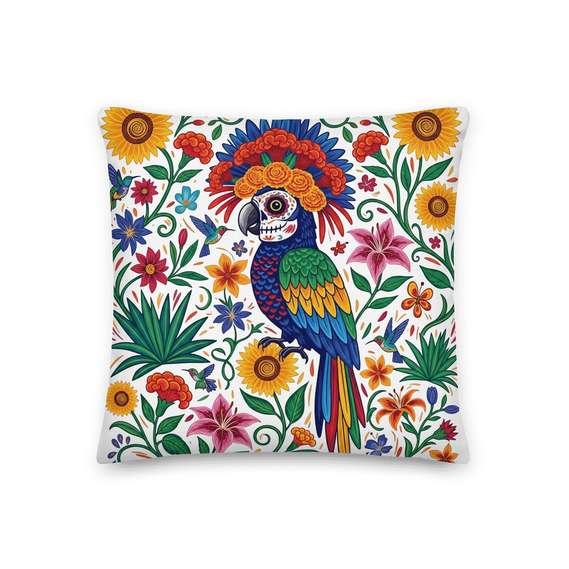 Day of the Dead Parrot Premium Pillow product image (3)