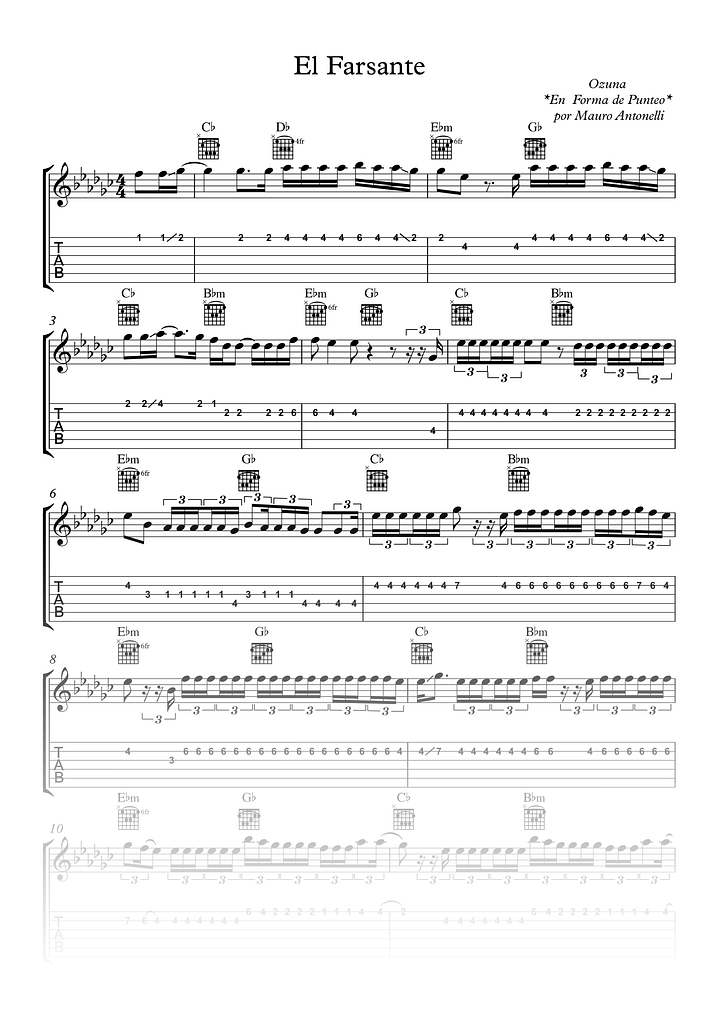 El Farsante - Partitura + Tab + Acordes + Pista product image (1)