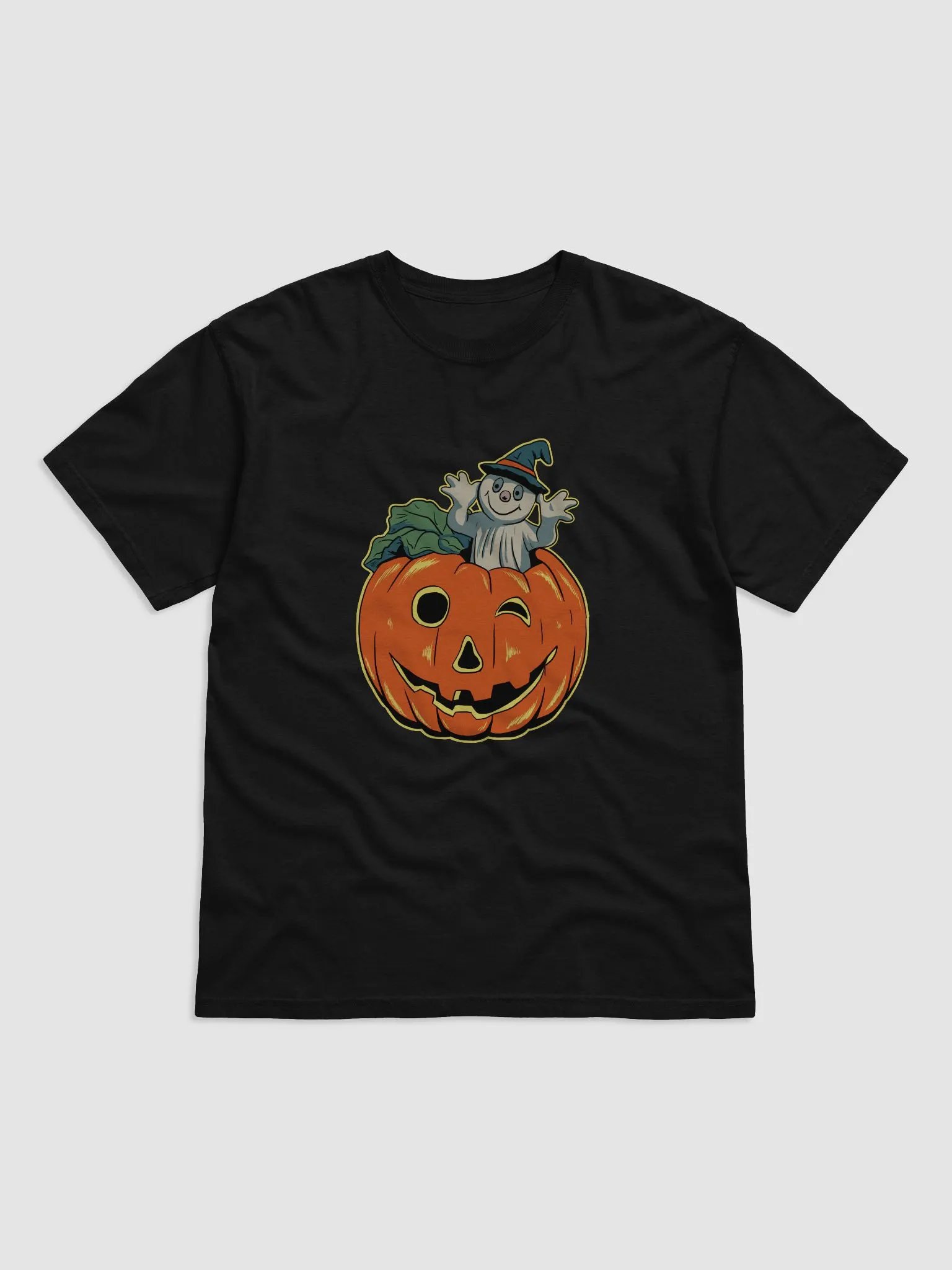 Retro Style Ghost in Jack-O-Lantern product image (1)