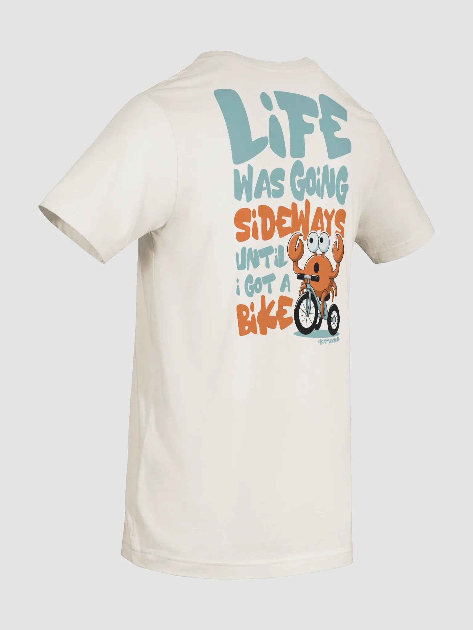 Funny Crab Cycling T-Shirt – Life Was Going Sideways Until I Got a Bike, Cute Punny Ocean Bike Tee product image (22)