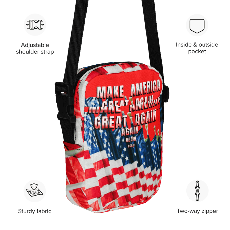 Trump Rally All-Over Crossbody Bag for Maga moms dads friends product image (11)