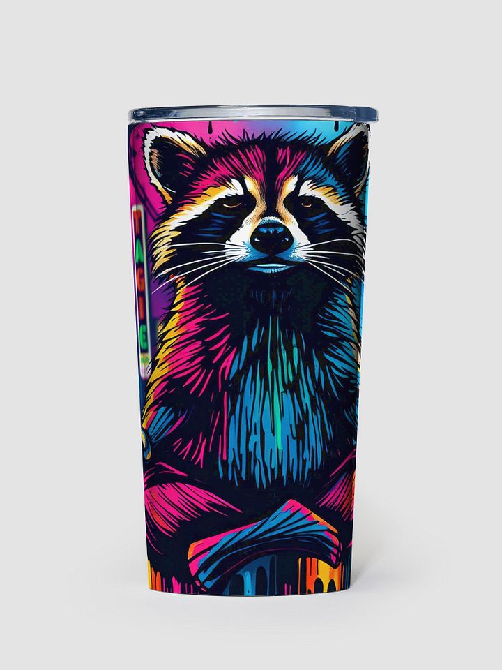 Zen Raccoon 20oz Stainless Steel Tumbler product image (1)