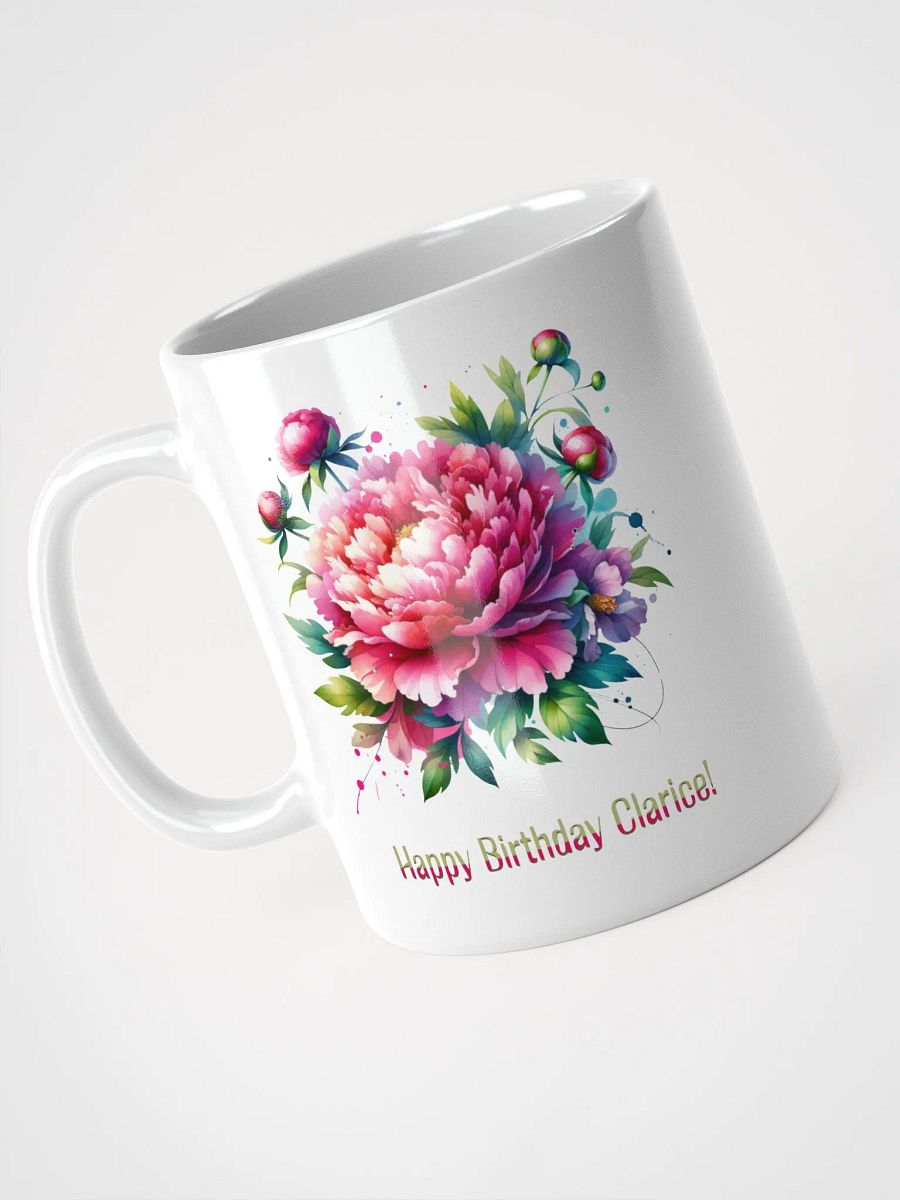 Happy Birthday Clarice White Glossy Mug product image (3)