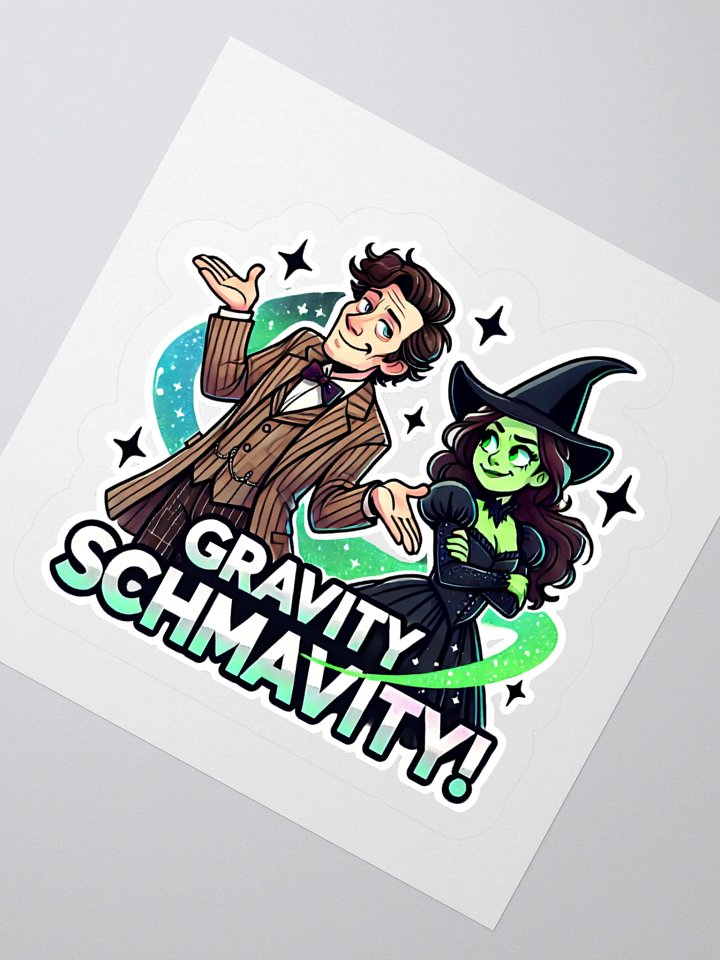 Defying Gravity Schmavity Stickers – Kiss-Cut Broadway Sci-Fi Crossover Vinyl Decals product image (3)