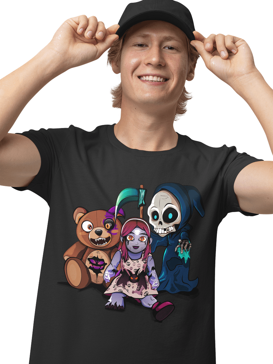 Cute But Creepy Halloween T-Shirt – Spooky Cartoon Horror Characters product image (2)
