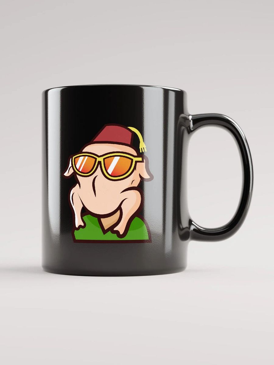 TURKEY HEAD GLOSSY BLACK MUG product image (1)