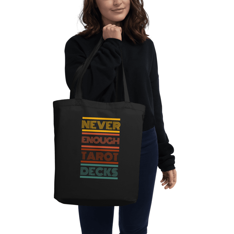 Never Enough Tarot Decks - Retro - Tote Bag in Black product image (3)