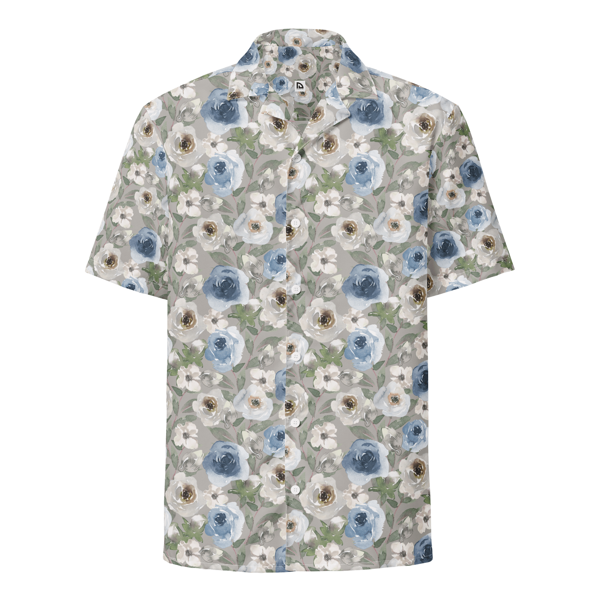 Grey Roses Hawaiian Shirt product image (1)