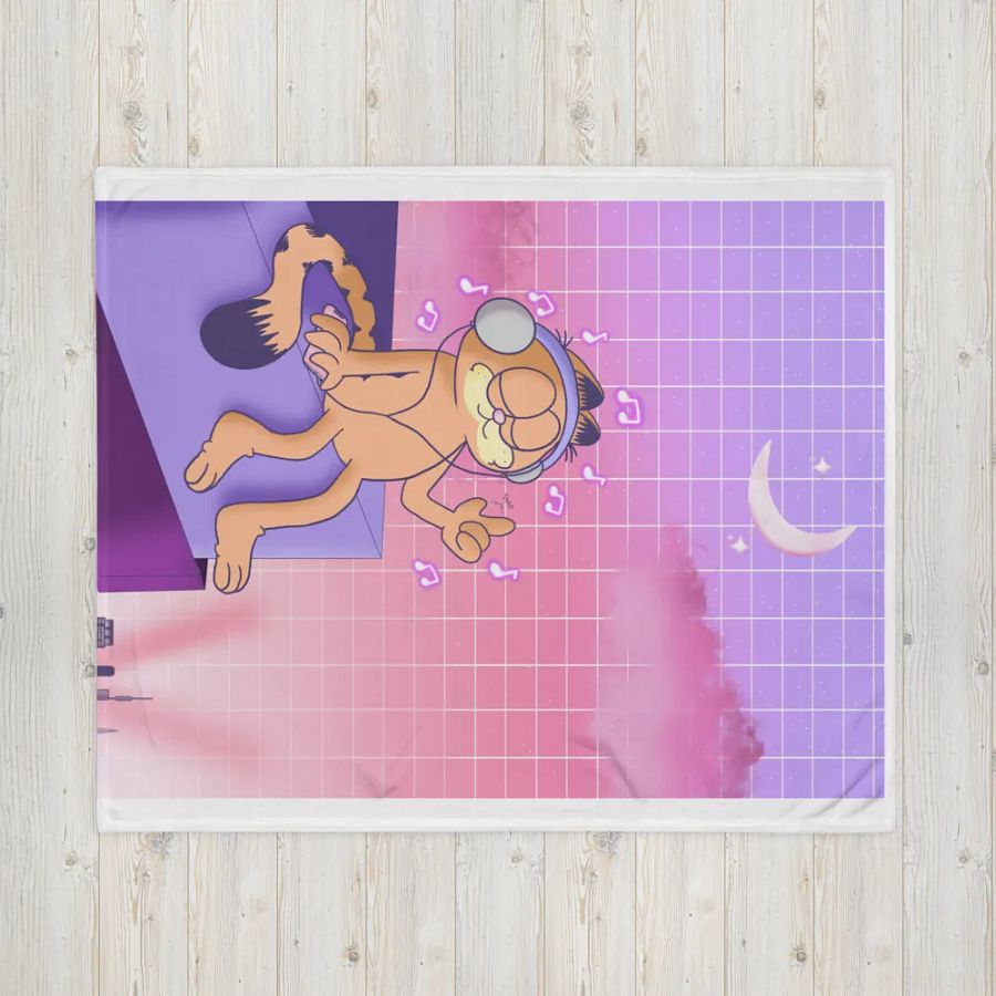Vaporwave Garf Blankie product image (4)
