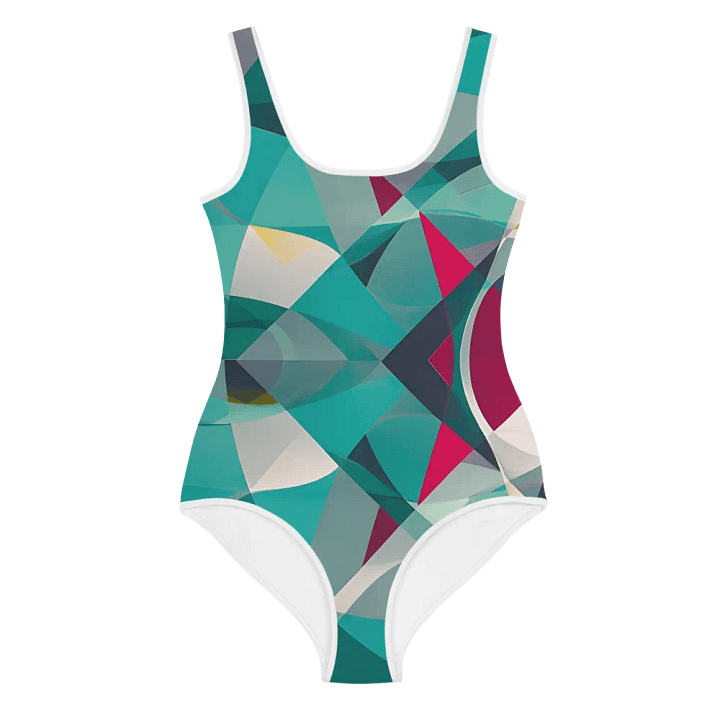 Abstract Lithographic Pattern Design Youth One Piece Swimsuit - V9 product image (1)