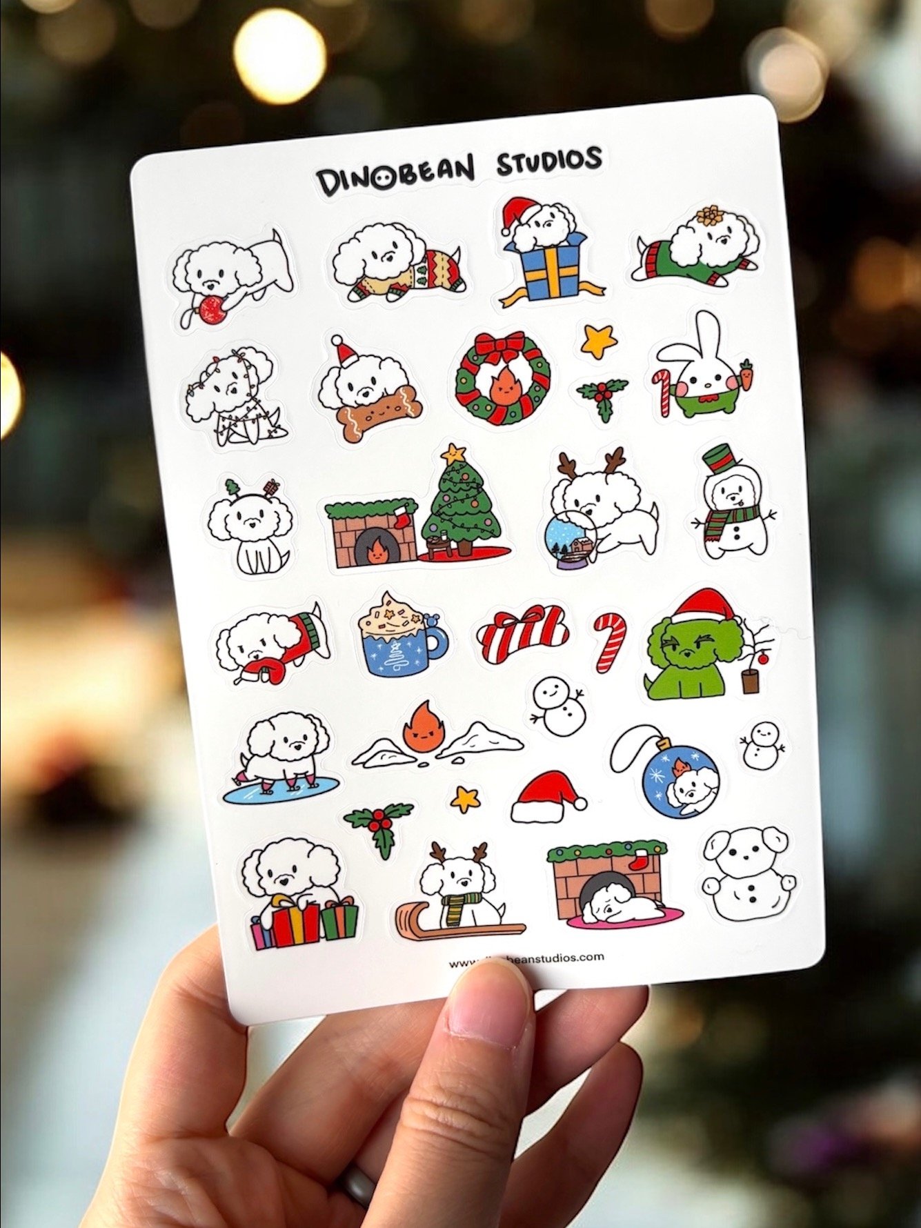 Christmas Holiday Sticker Sheet- Wuffle Doggo product image (1)