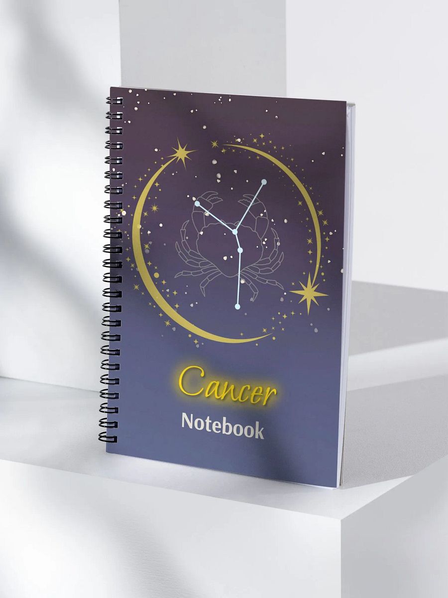 Personalized Cancer Zodiac Spiral Dotted Notebook Journal – Starry Constellation Gift for Astrology Lovers, Birthday, Valentine, Christmas, Horoscope, Celestial, Moon, Stars, Stationery, Sketching product image (4)