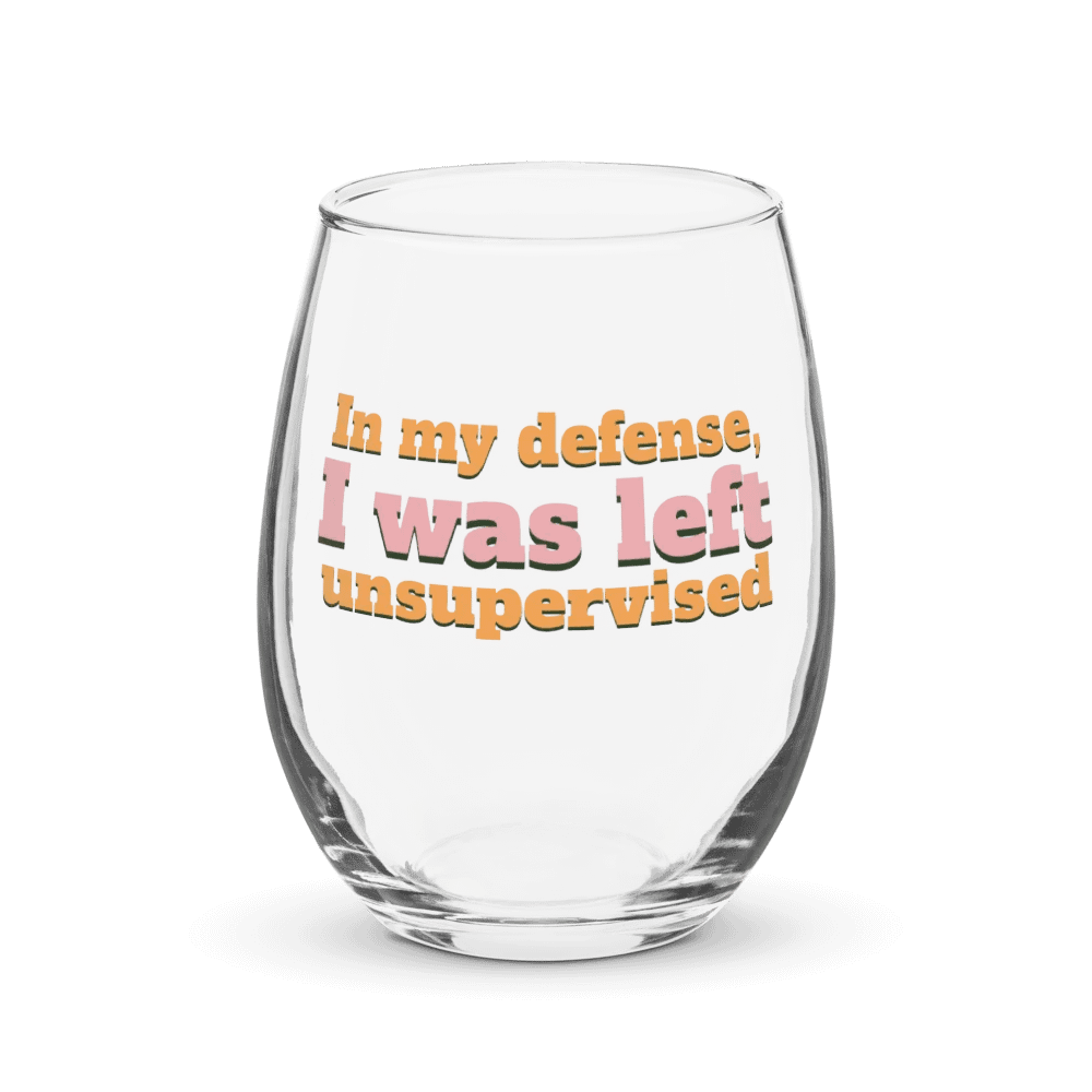 In My Defense Wine Glass product image (1)