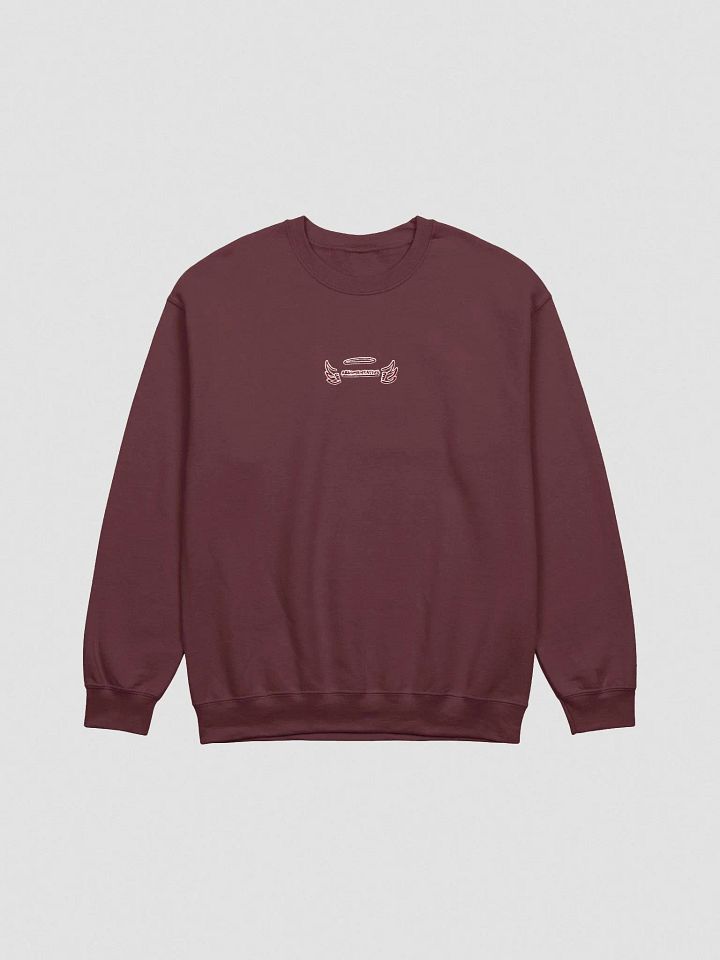 ANGELIC (maroon bubble design) embroidered crewneck product image (2)