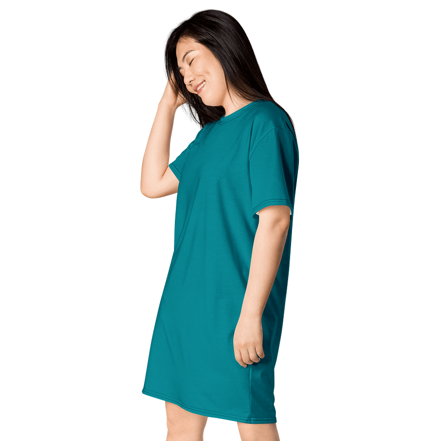 Oversized T-Shirt Dress - Vibrant Eastern Blue, Sizes 2XS-6XL product image (3)