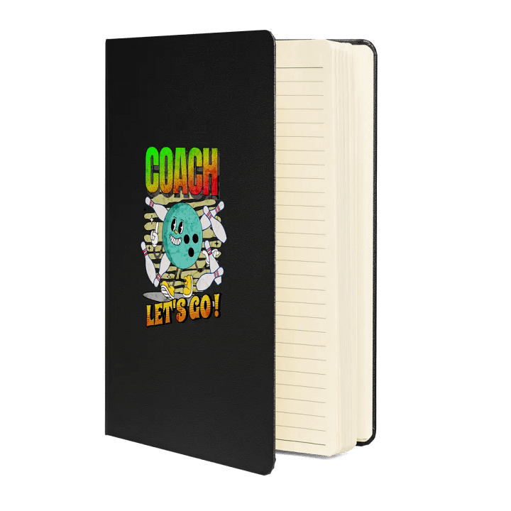 Retro Mascot Coach Bowling Motivational Hardcover Journal product image (2)
