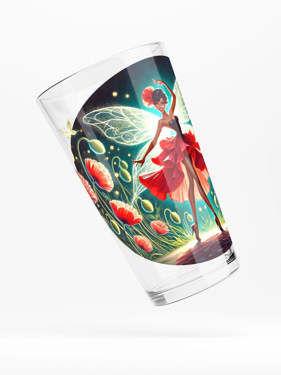 Beautiful Poppy Fairy16 oz Glass - Fairytale Glassware product image (4)